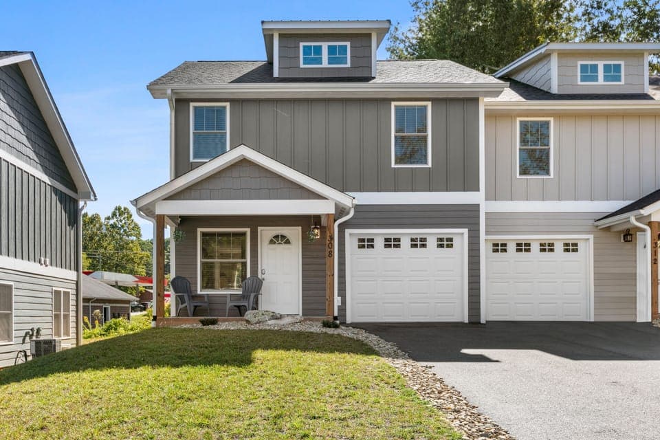 Convenient driveway parking space in front of the home.