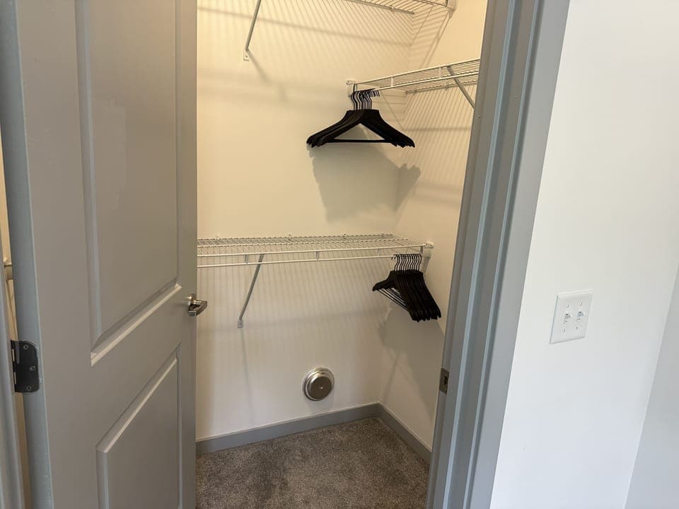 Walk-in closet in 2nd bedroom 