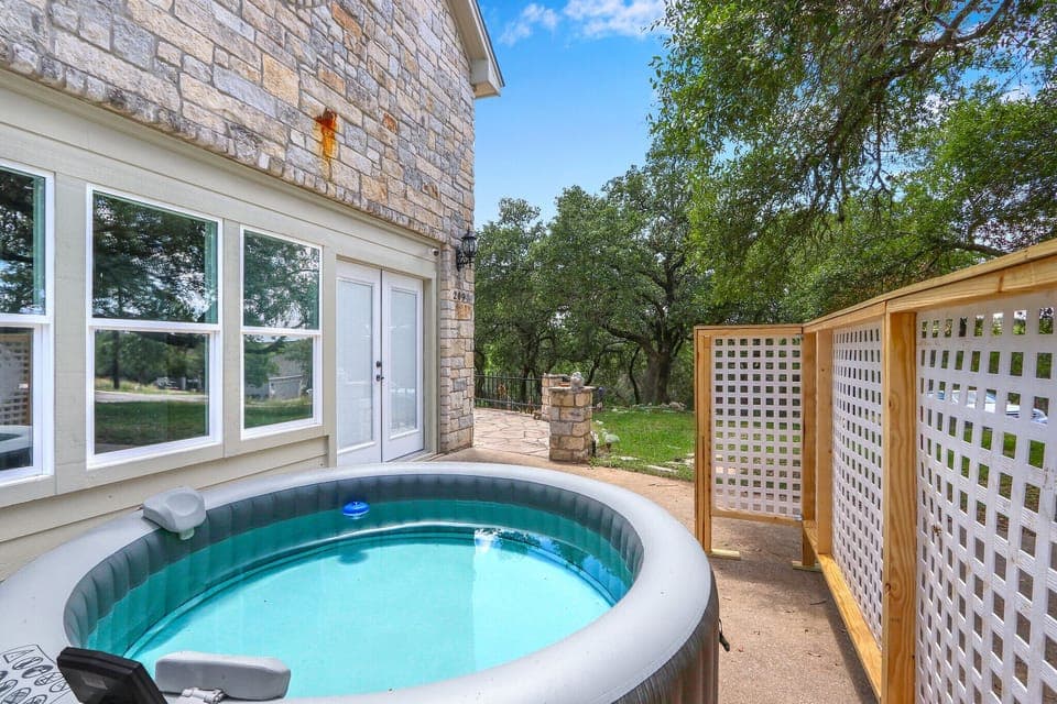 Private hot tub at the house.