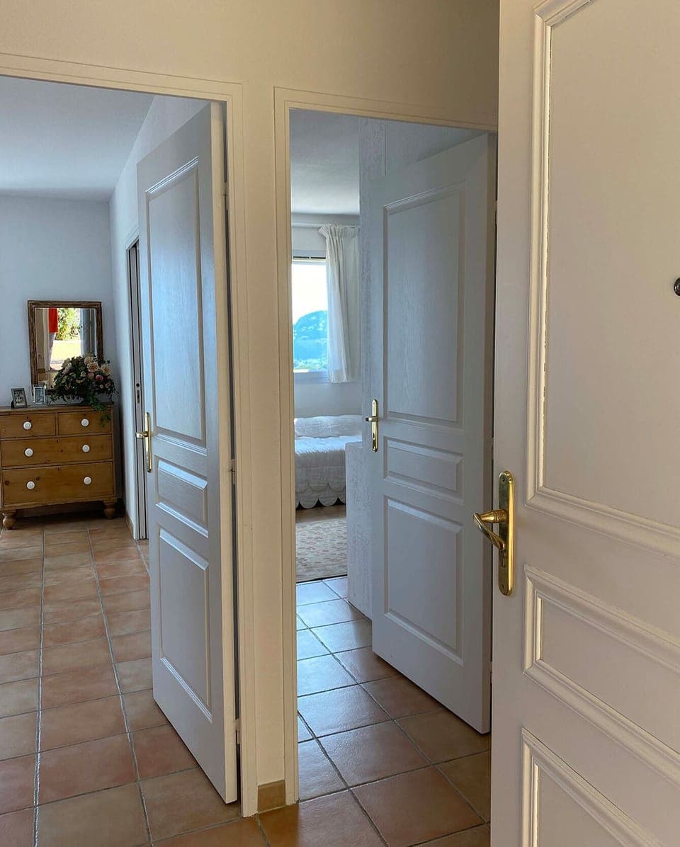 Each bedroom has its own room door