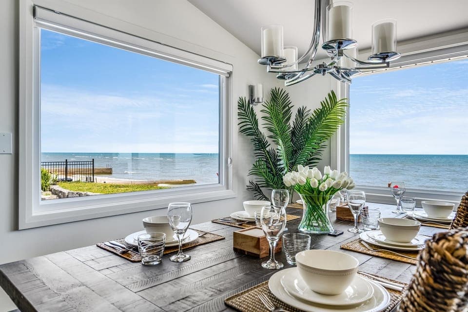 Dine with the lake as your backdrop.
