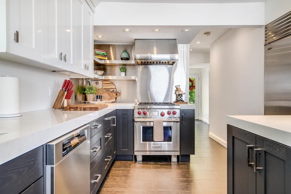 Step into the modern kitchen with premium appliances.