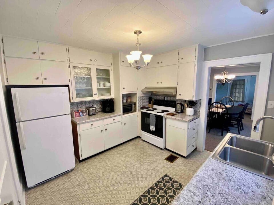 Prepare a home cooked meal in the fully appointed kitchen. 