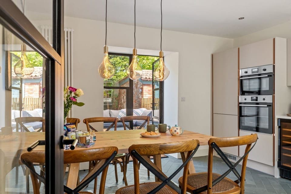 The dining room at Teacher's Cottage, Gower