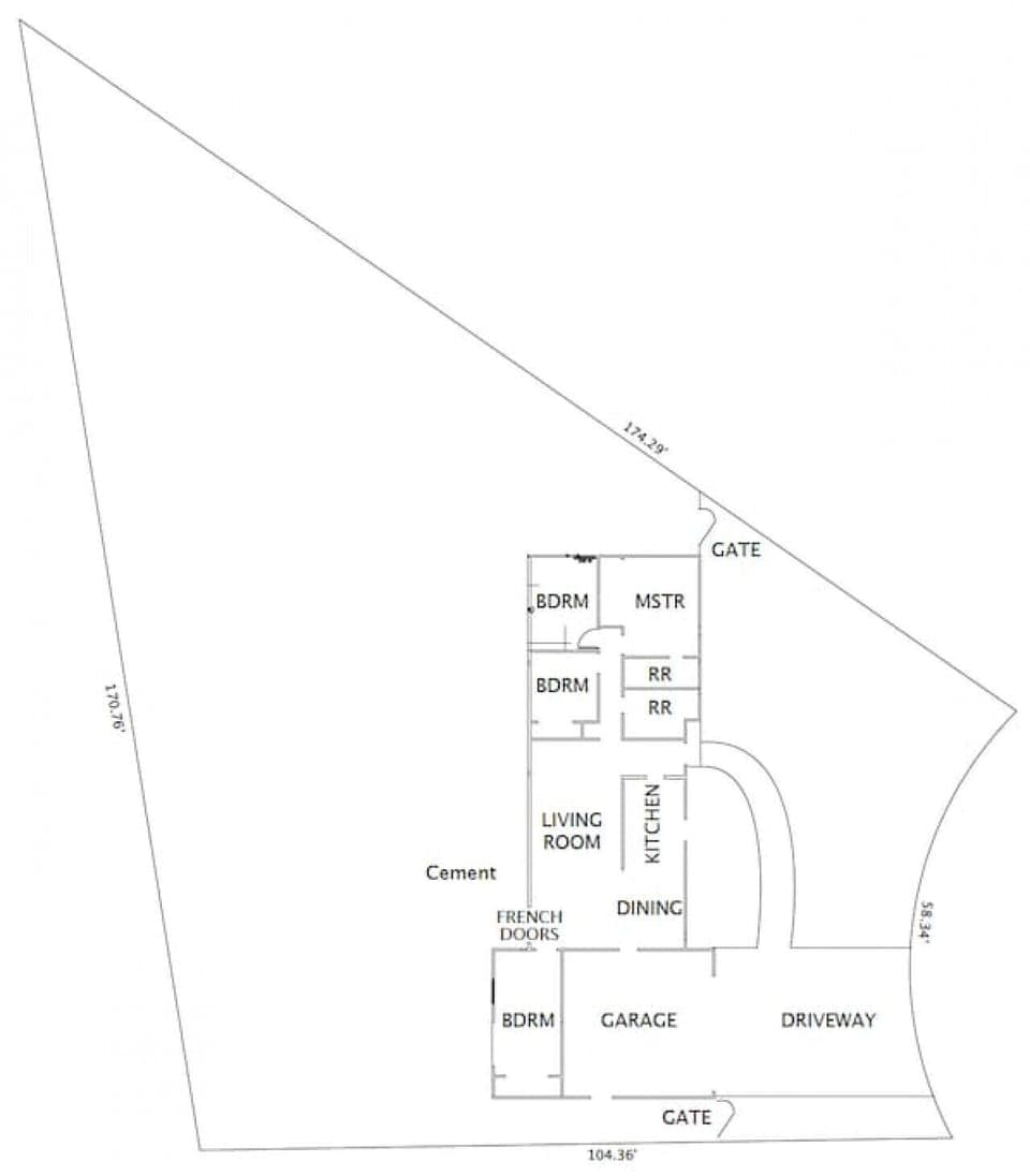 Site plan with floor plan