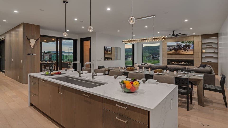 Kitchen, Main Level - Open to the dining area and great room