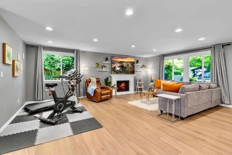 Welcome to our home! Here is the open concept living room!