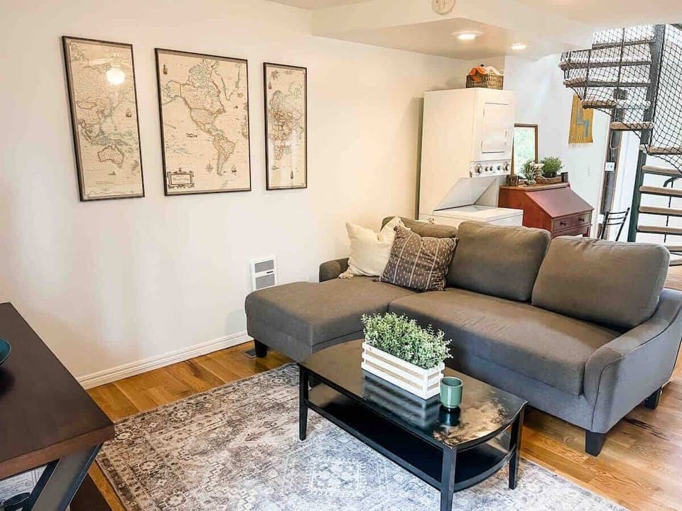 Living room with sleeper couch 