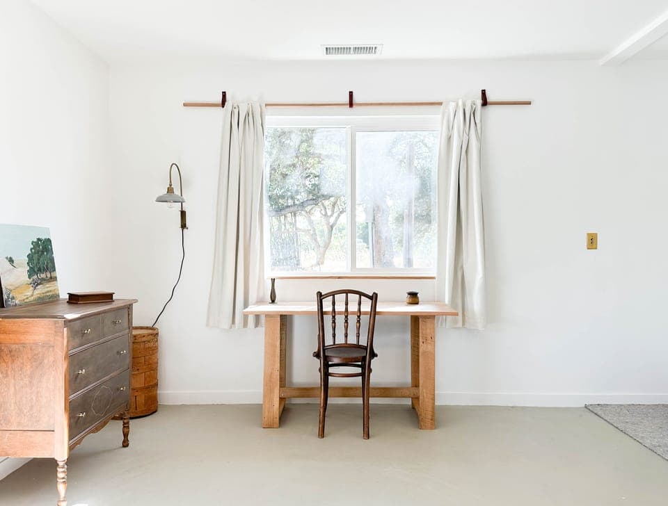 Desk in primary bedroom