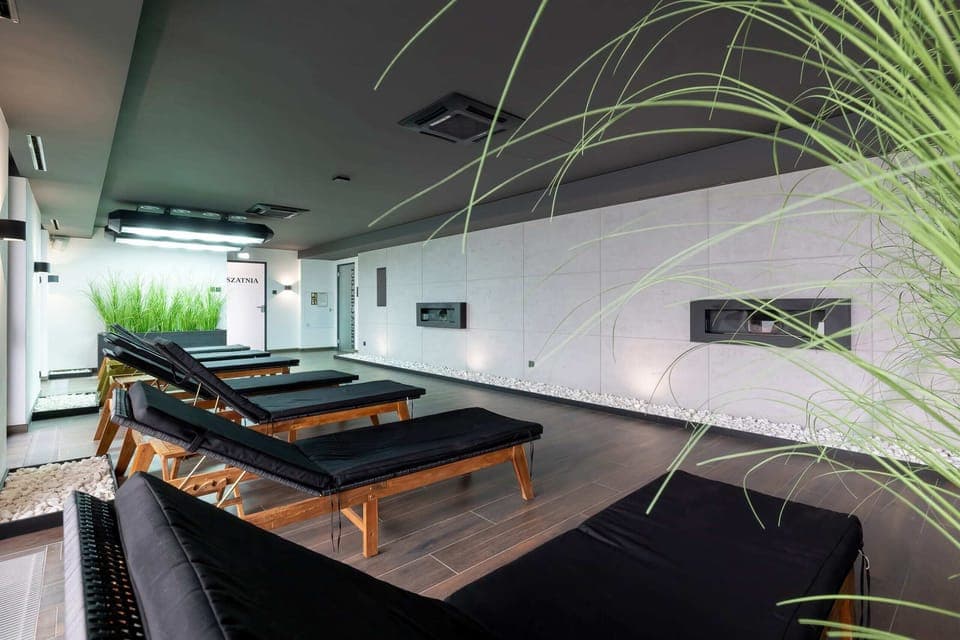 Another view of the wellness space, highlighting its minimalist decor and focus on relaxation.
