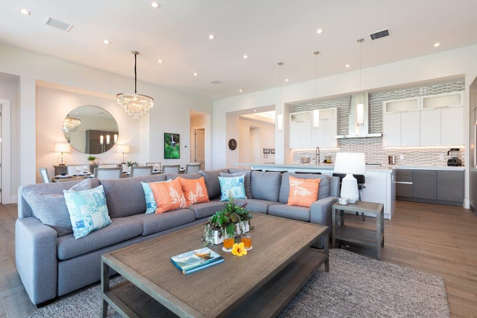 Spacious and comfortable open concept great room