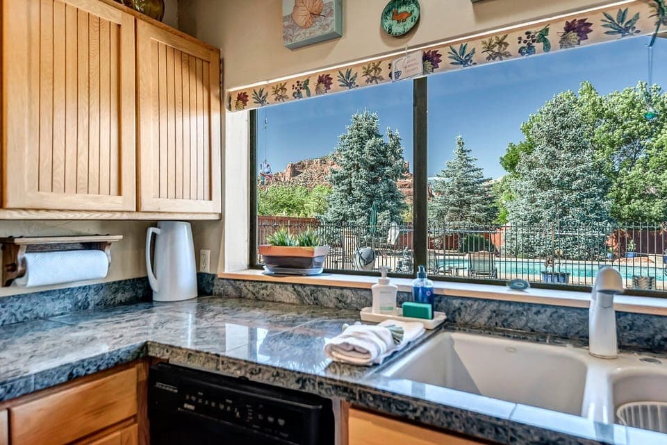 Red Rock Views from the Kitchen Area