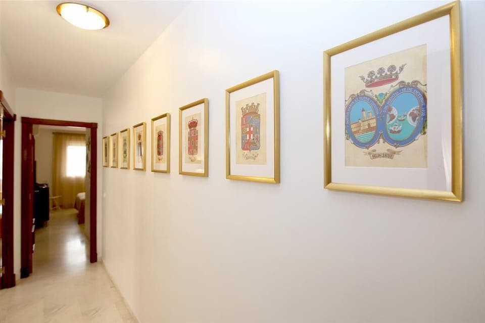 Corridor to the bedrooms in this lovely apartment