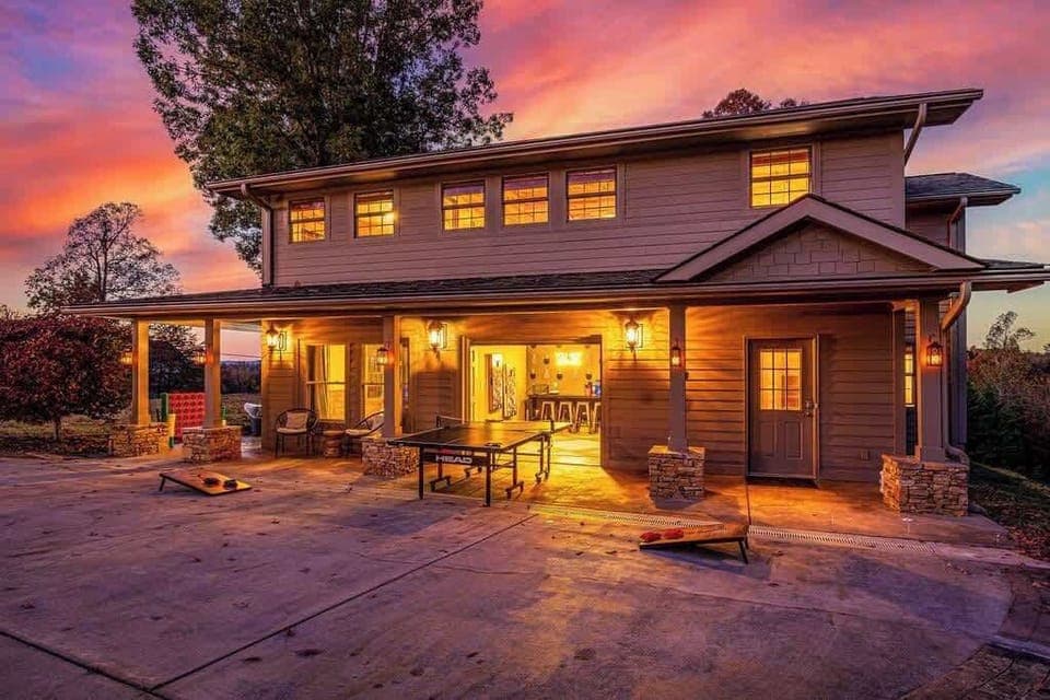 Open the garage door and enjoy some game time.