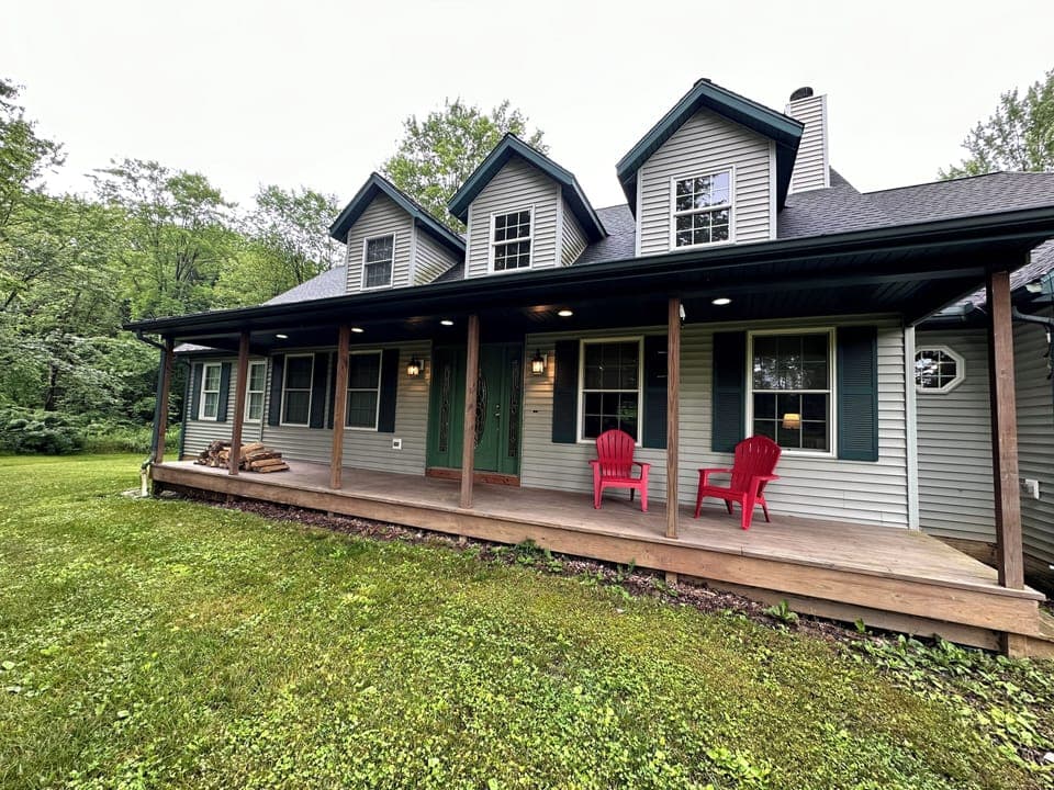 Front porch of the home. 