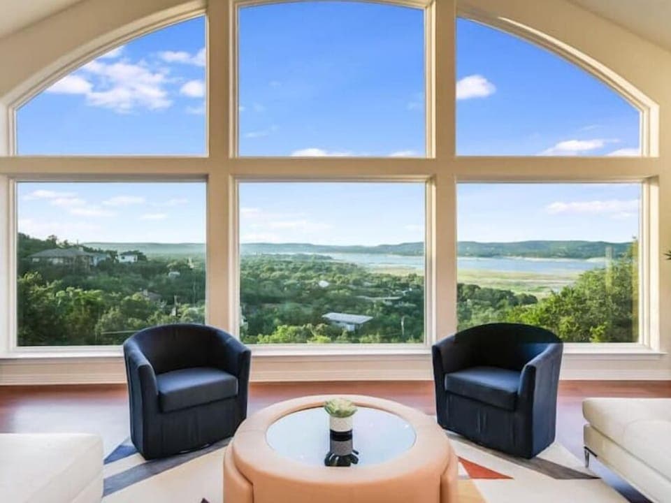 Living Room with breath taking Lake Travis views
