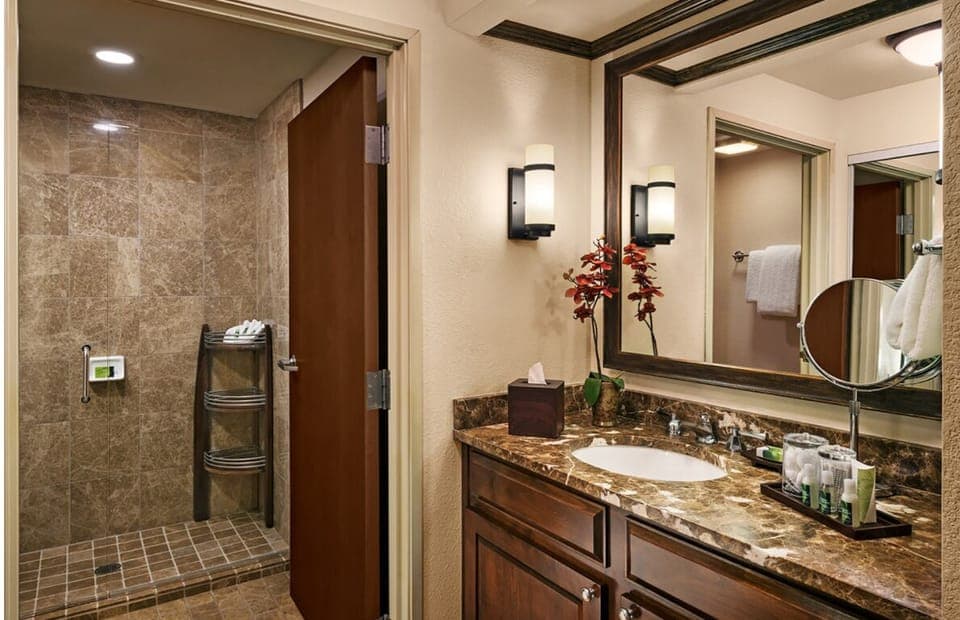 Refresh in a spa-like bath with granite vanity.