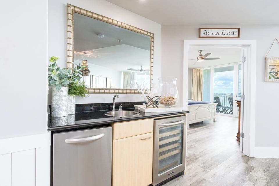 15 Caribe 305C Wet Bar with Stand-Alone Ice Maker and Wine Cooler