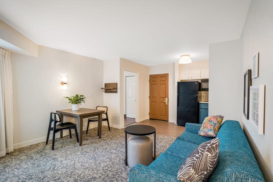 Gather for casual meals and relax in the spacious suite.