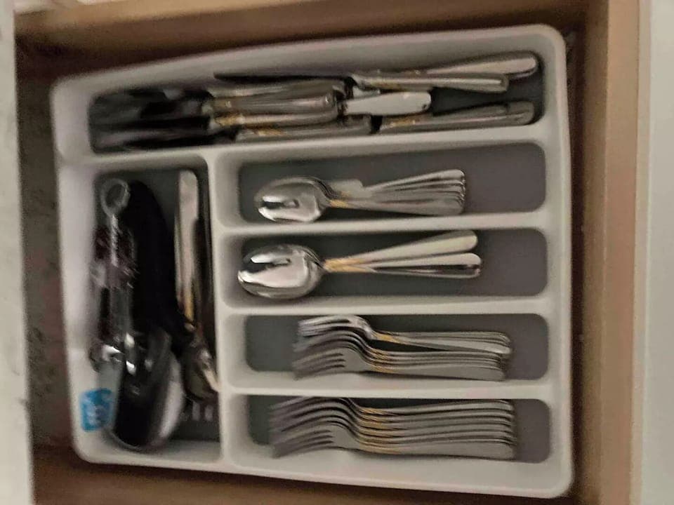 Plenty of utensils.