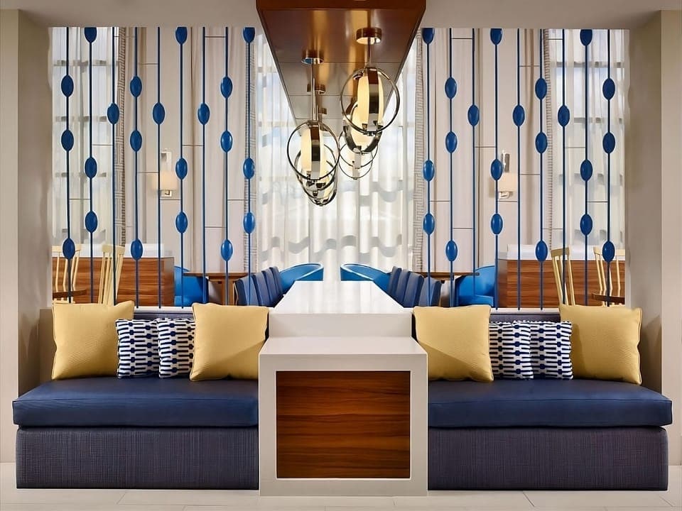 Sink into plush seating and enjoy a calm, stylish retreat.
