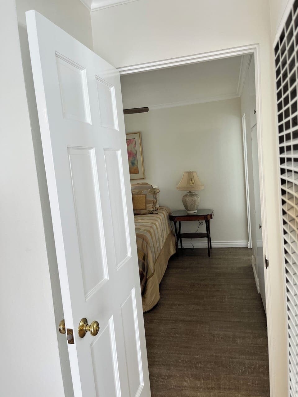 Door for privacy to bedroom 