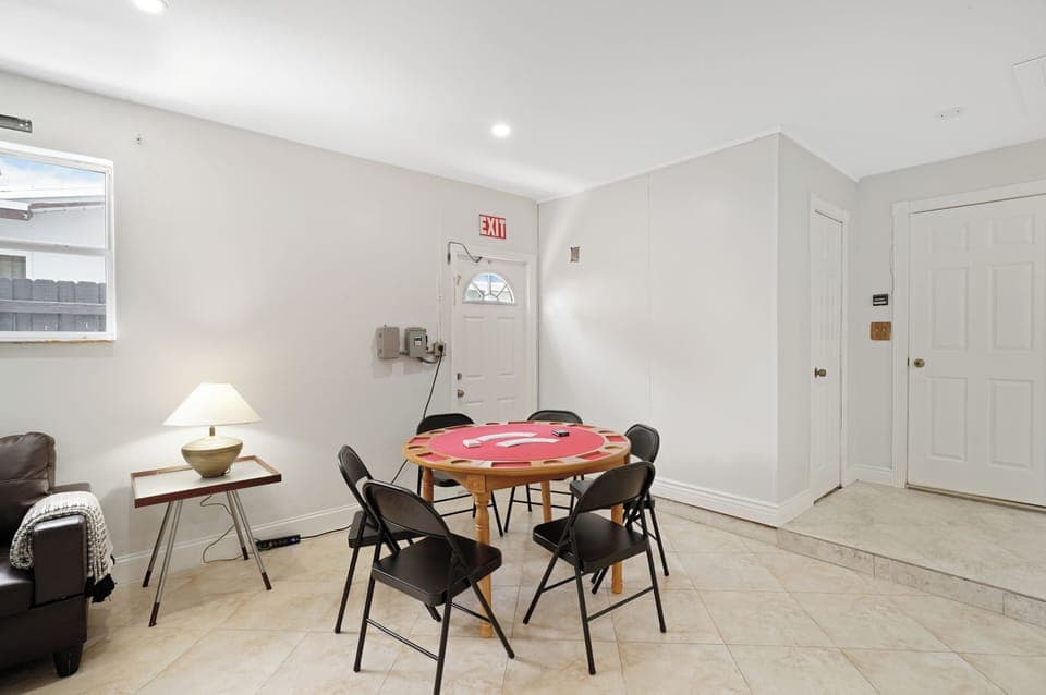 Looking for some indoor fun? The game room is a fantastic space to challenge your friends or family to a friendly poker game! 