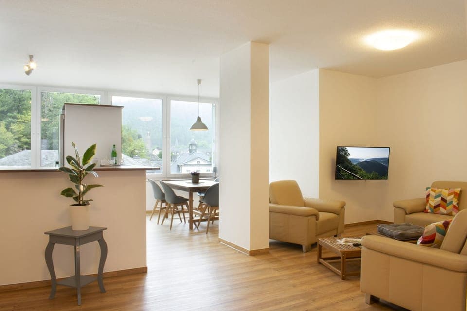 Livingroom and Kitchen with a view