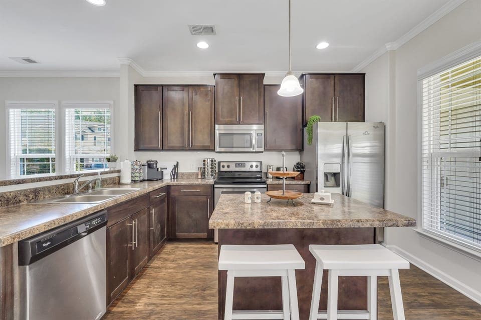 Fully stocked kitchen