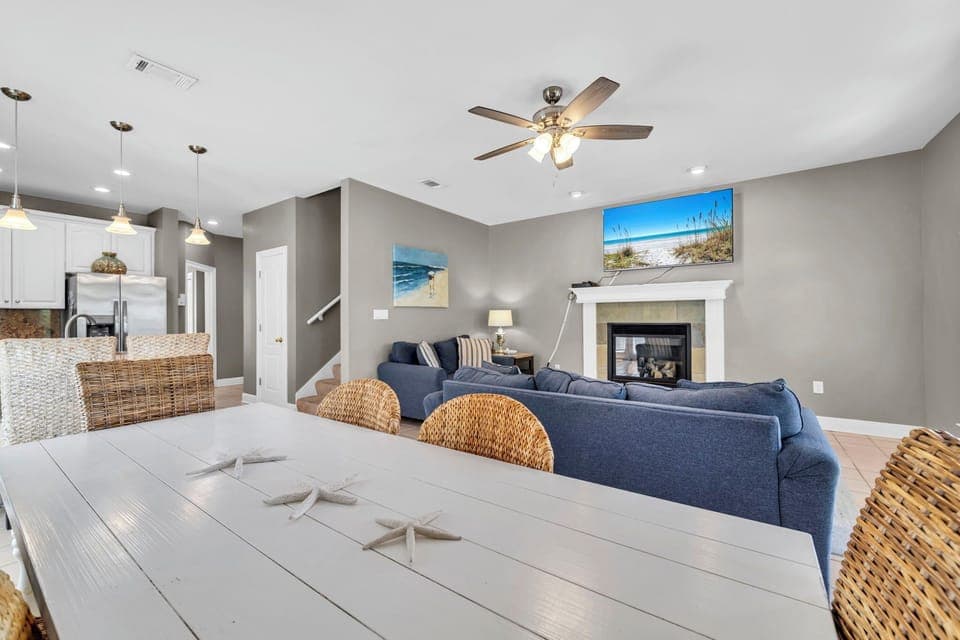 Kitchen to living room view