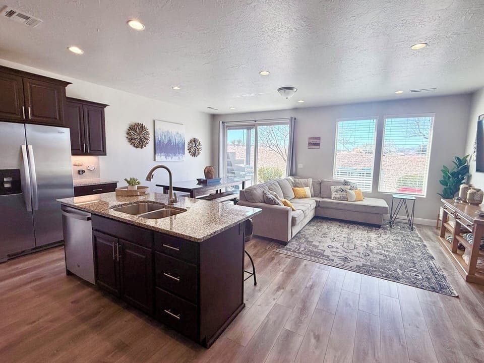 Kitchen and Living Area