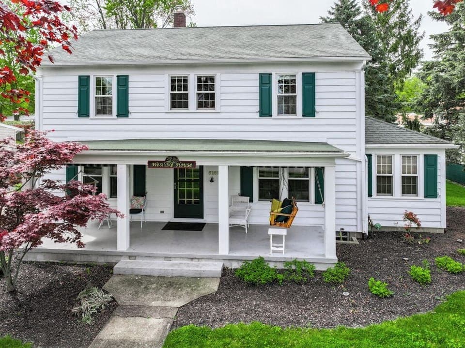 Tranquil porch swing, perfect for lazy afternoons
