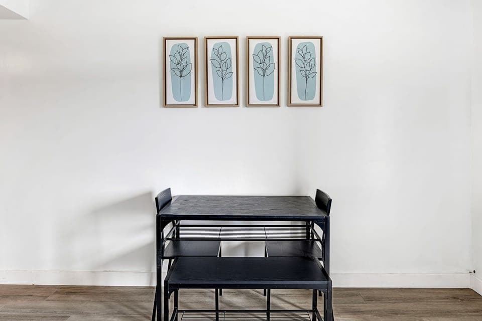 Dinning Room Area. 1 table and 4 chairs