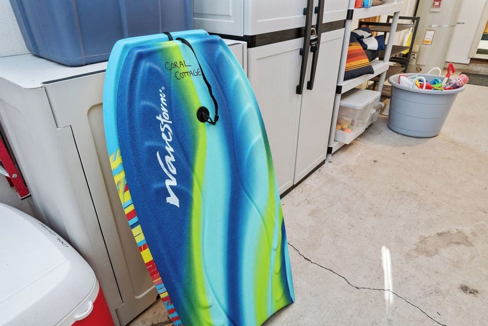 Water toys available for guest use