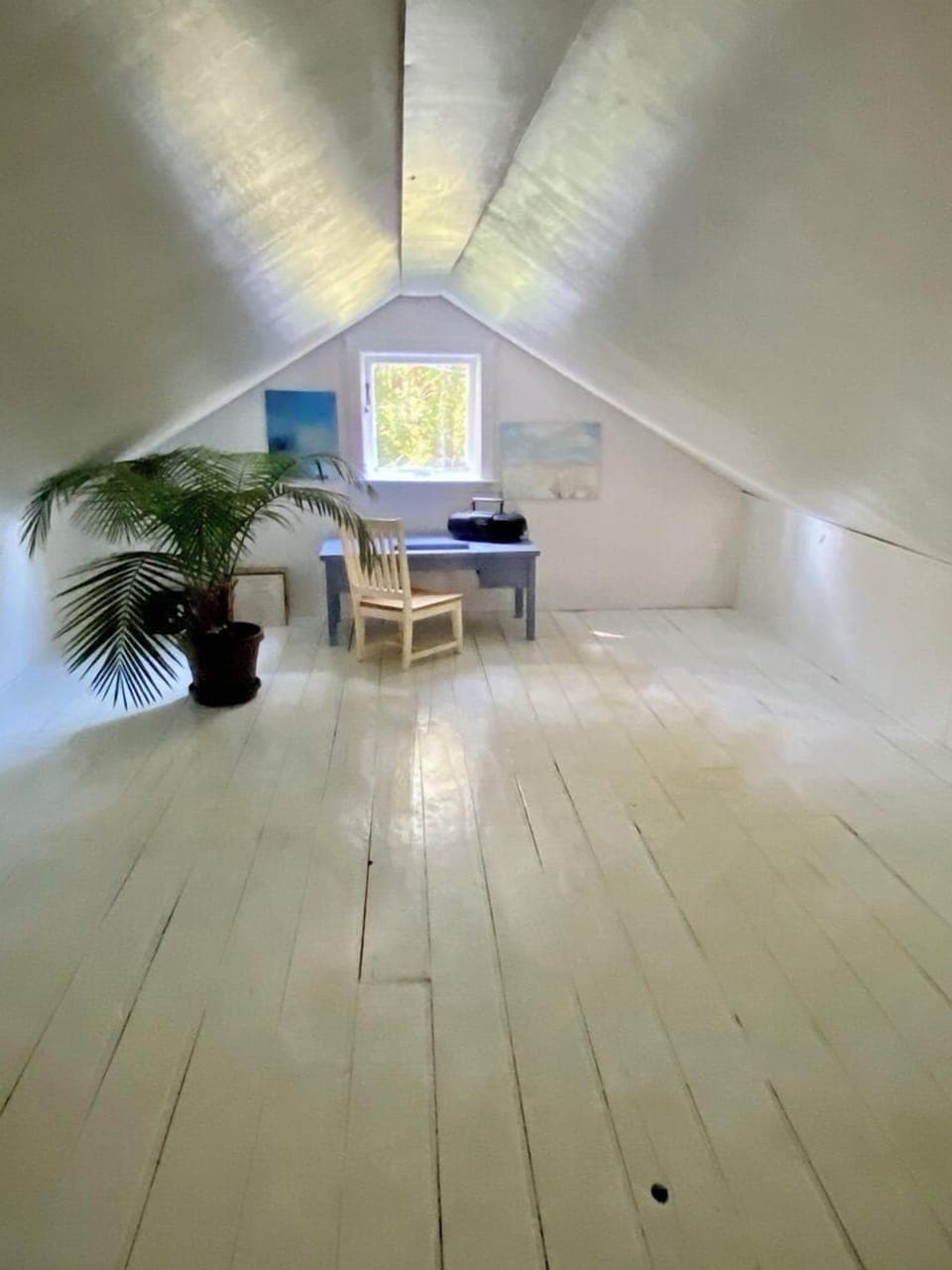 Work area in the loft