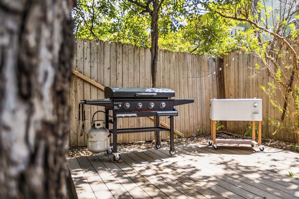 Flat top grill and cooler