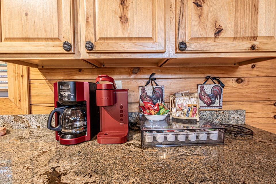 Coffee station with provided coffee