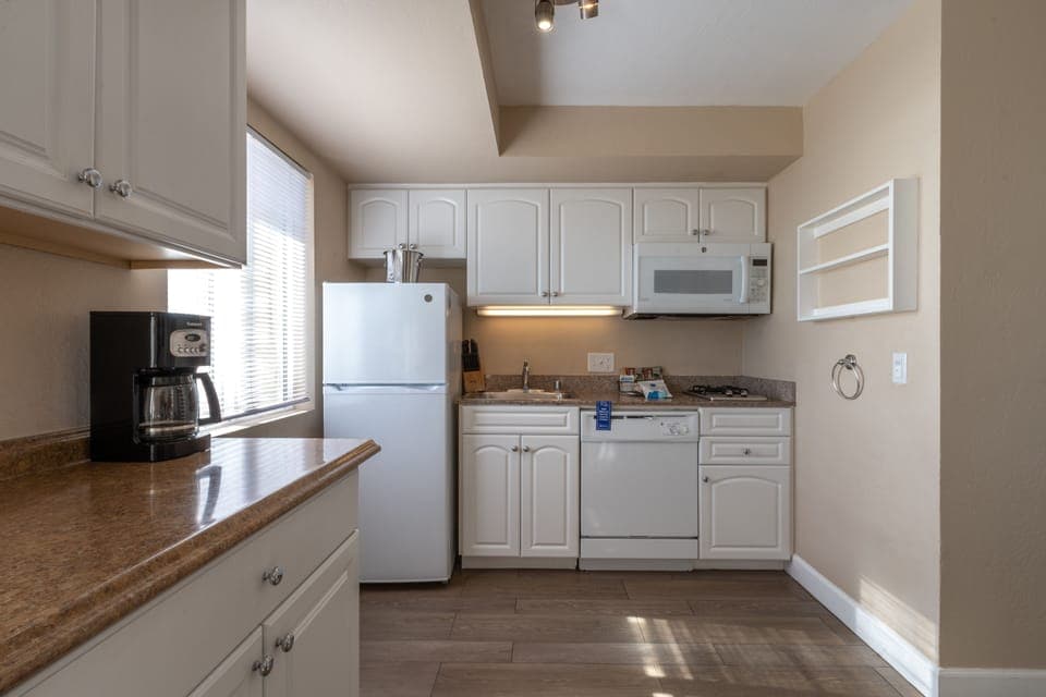 Prepare easy meals in the bright, convenient kitchenette.