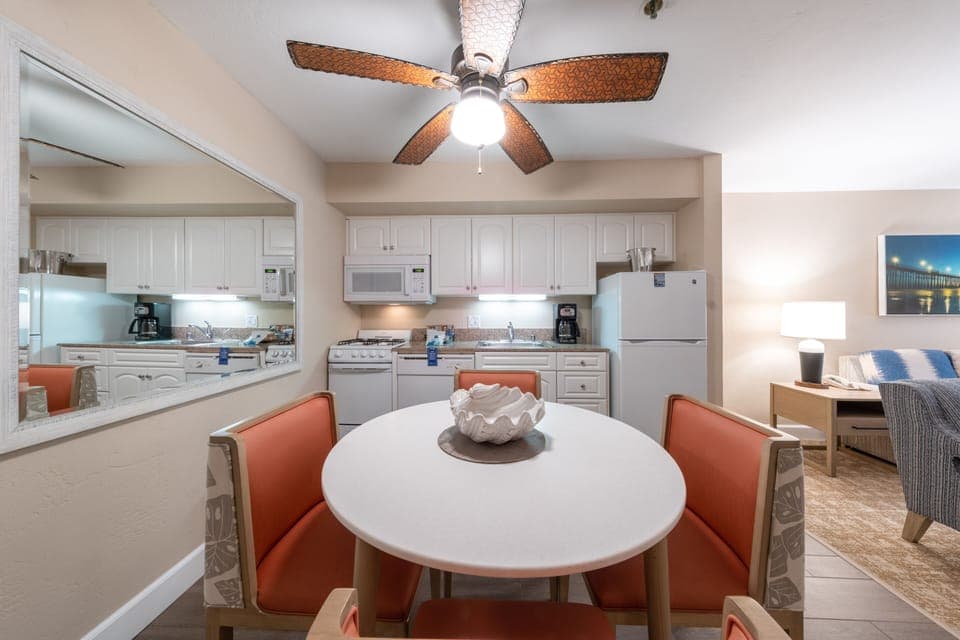 Enjoy casual dining with everything you need within reach.