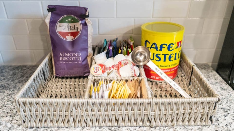 Coffee station with a drip coffee maker