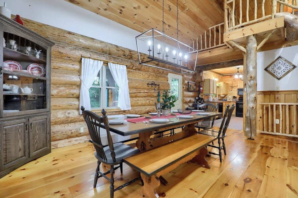 This beautiful dining table seats 6!