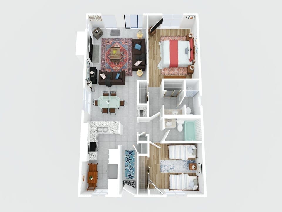 3D Floor Plan layout of A17