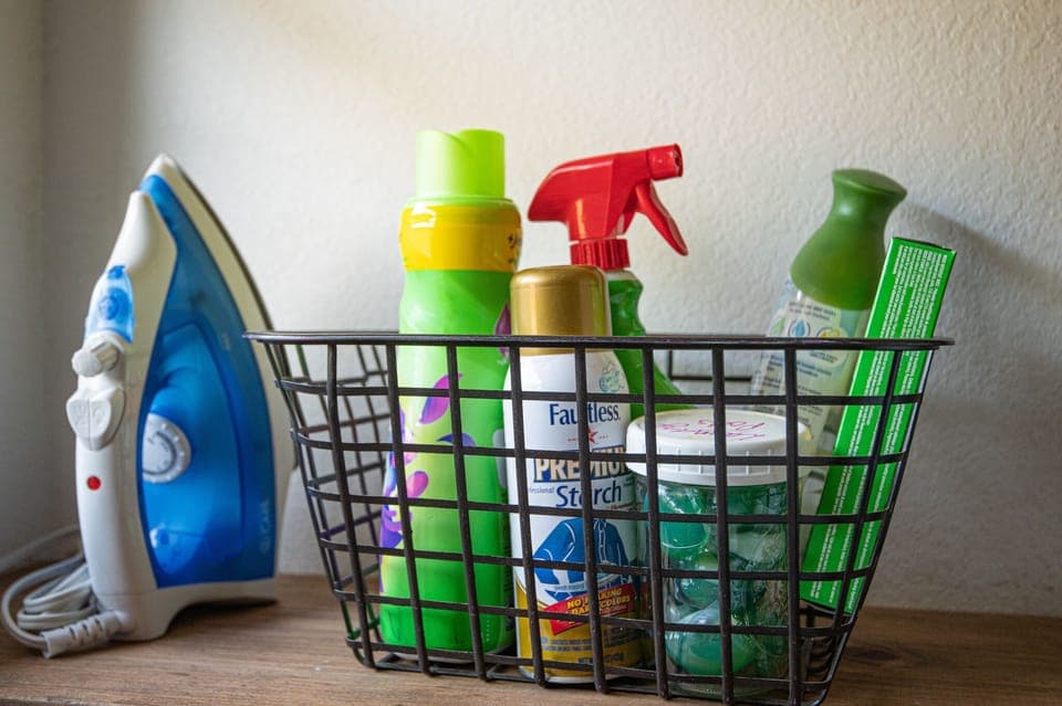 Washer, dryer and everything you need for your laundry.