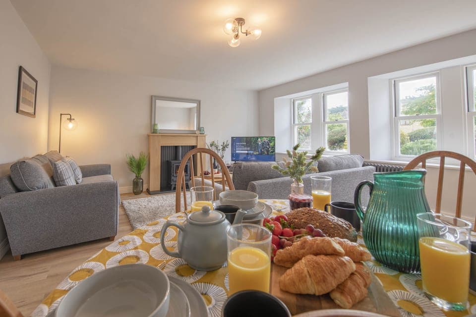 Number Three, West Witton: Light floods the south-facing sitting room with dining area