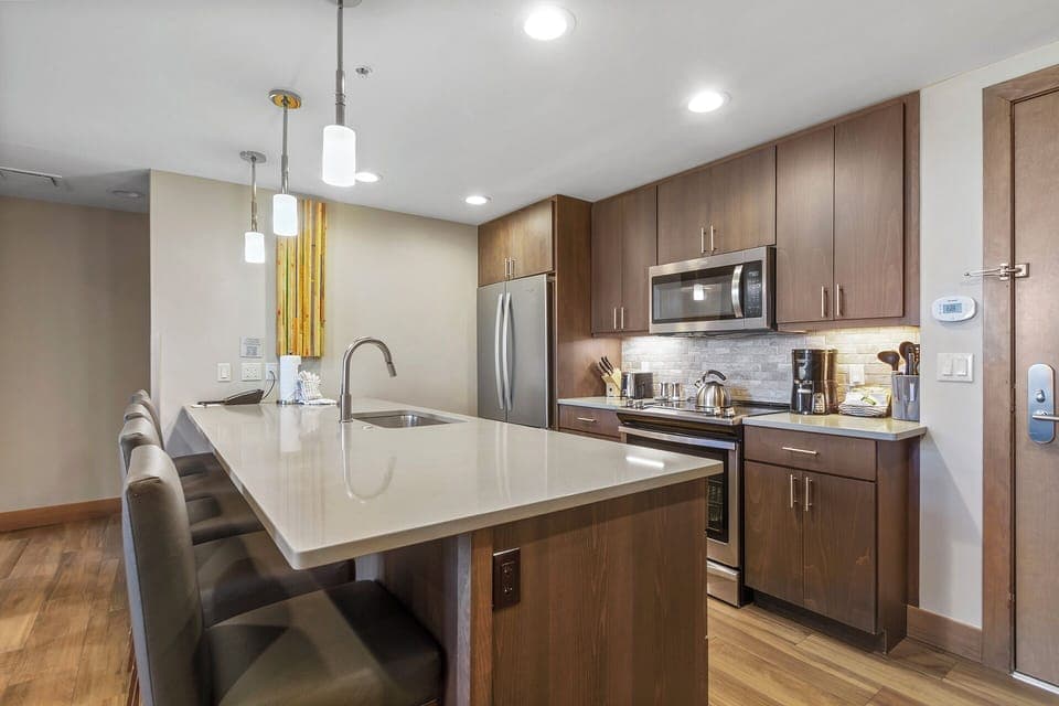Kitchen with extra seating