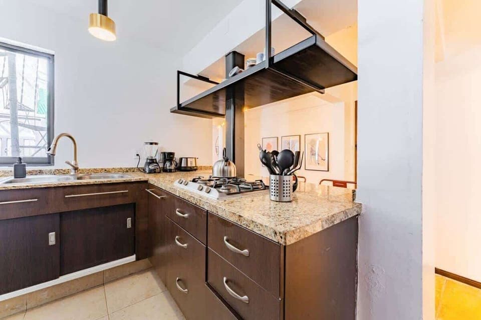 A well-equipped kitchen