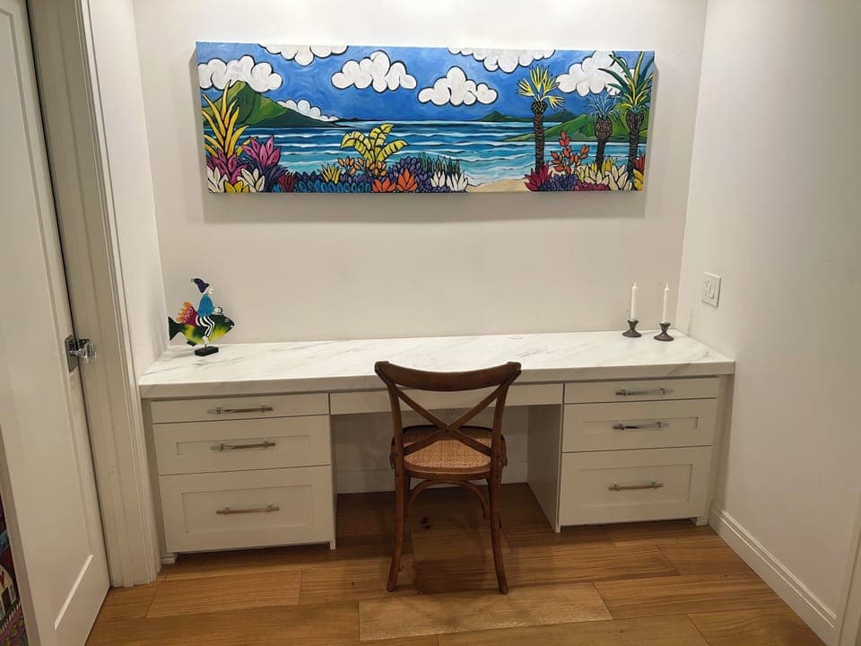 Desk / office space next to kitchen