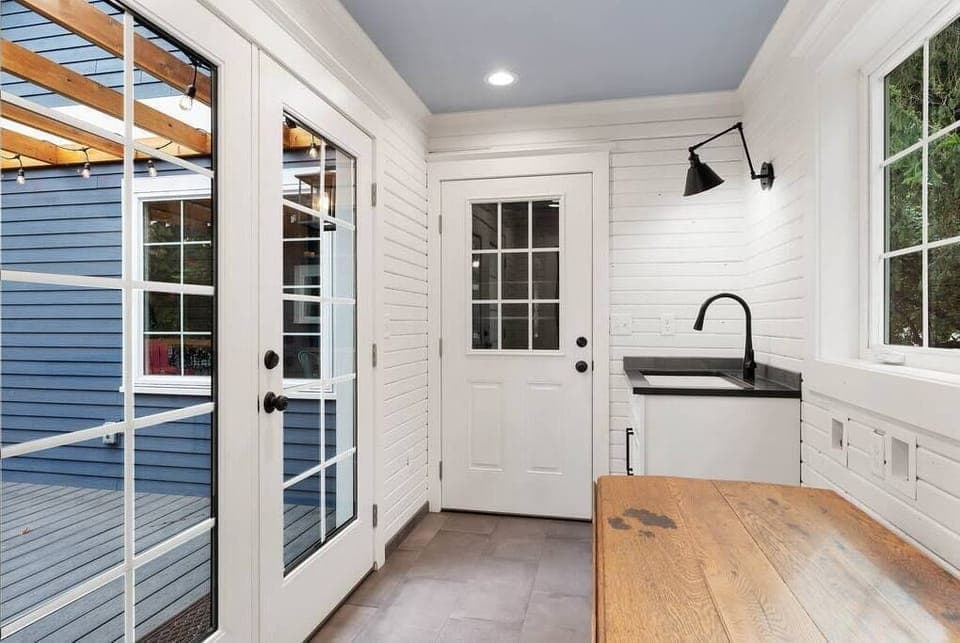 Wash Room Leading to Private Back Deck