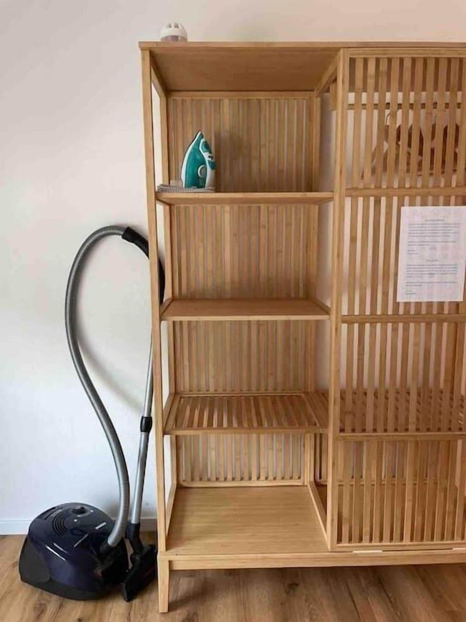 Vacuum Cleaner, Iron & Ironing Board, Laundry drying rack