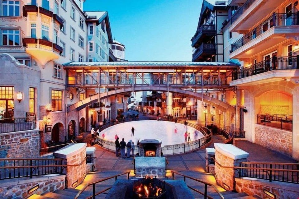 The Alderhof Ice Rink is just steps from the Arrabelle